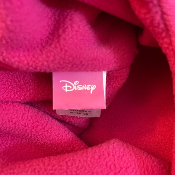 Disney, Minnie Mouse fleece/sweater girl’s hat . Pink, black, and embroidery. OS - Picture 5 of 5